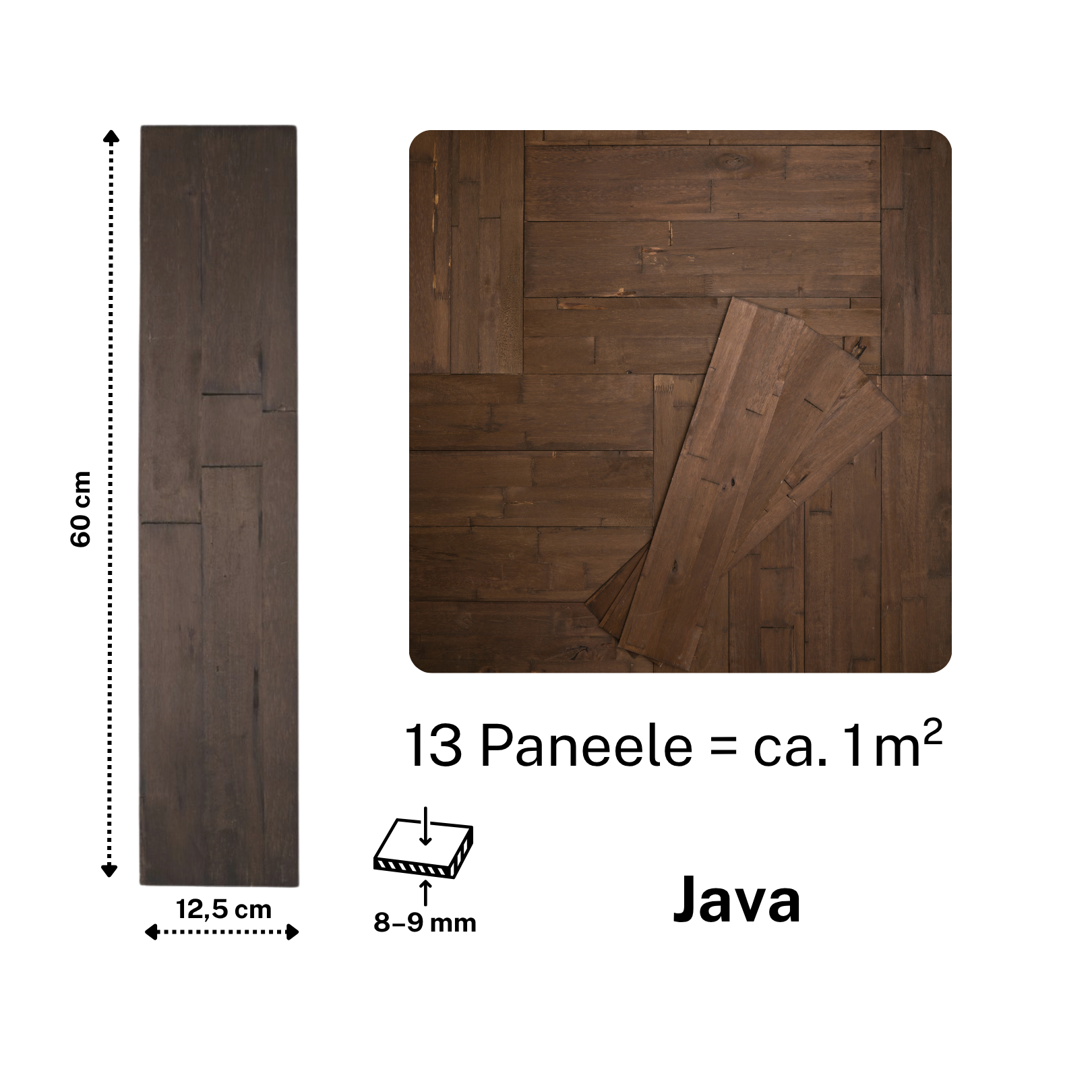 Java "Arcadian" - 13 panels, approx. 1 m²