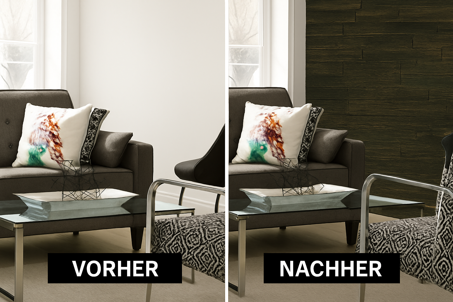 Anthracite "Brushed Grain" - 7 panels, approx. 1 m²
