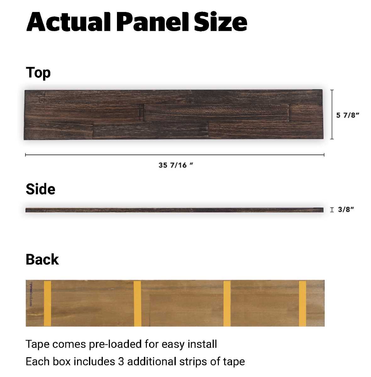 Anthracite "Brushed Grain" - 7 panels, approx. 1 m²