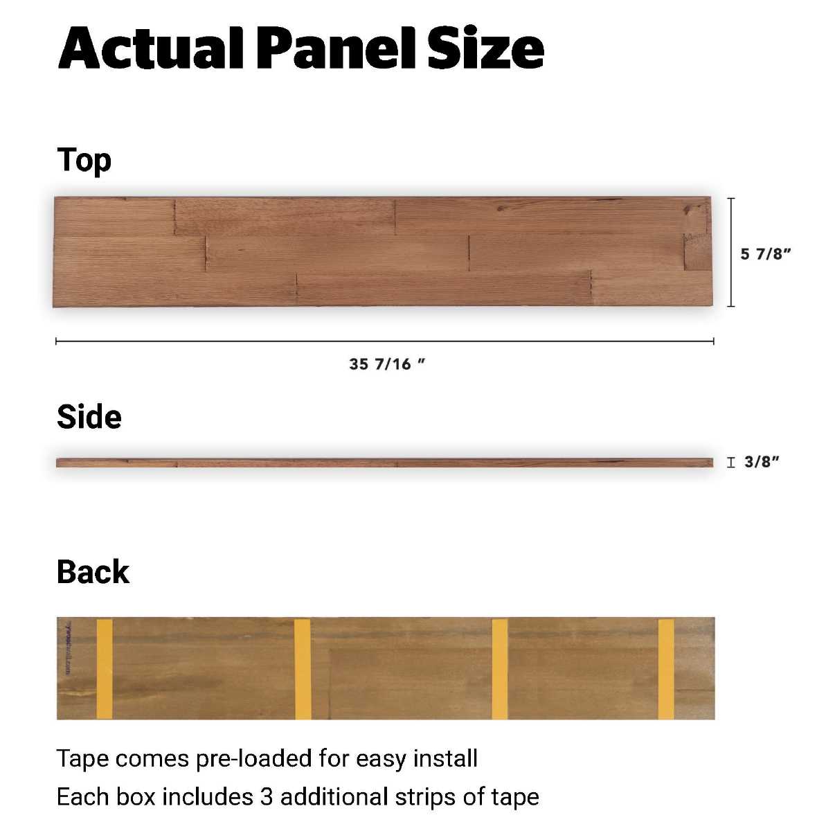 Bourbon "Brushed Grain" - 7 panels, approx. 1 m²