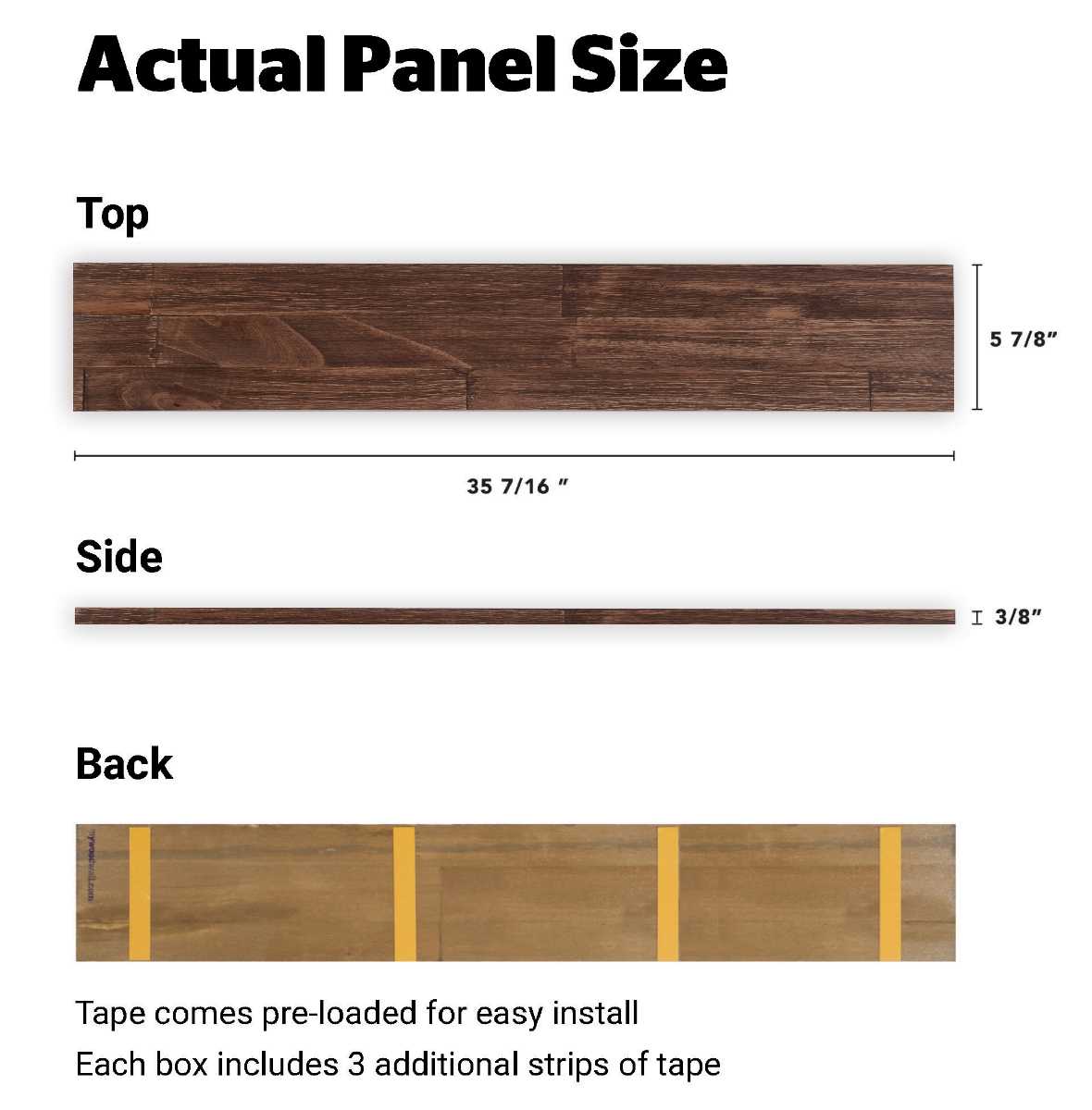 Chestnut "Brushed Grain" - 7 panels, approx. 1 m²