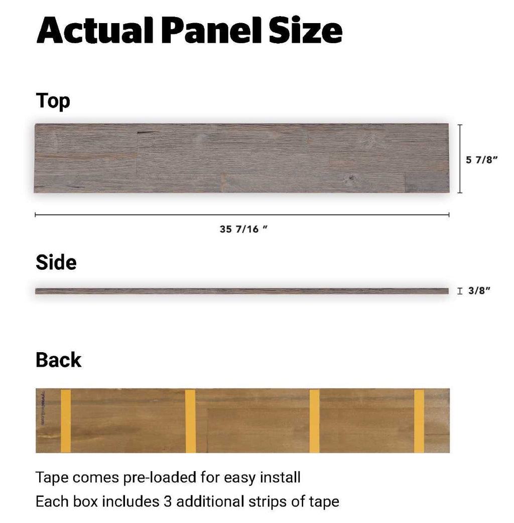 Driftwood "Brushed Grain" - 7 panels, approx. 1 m²