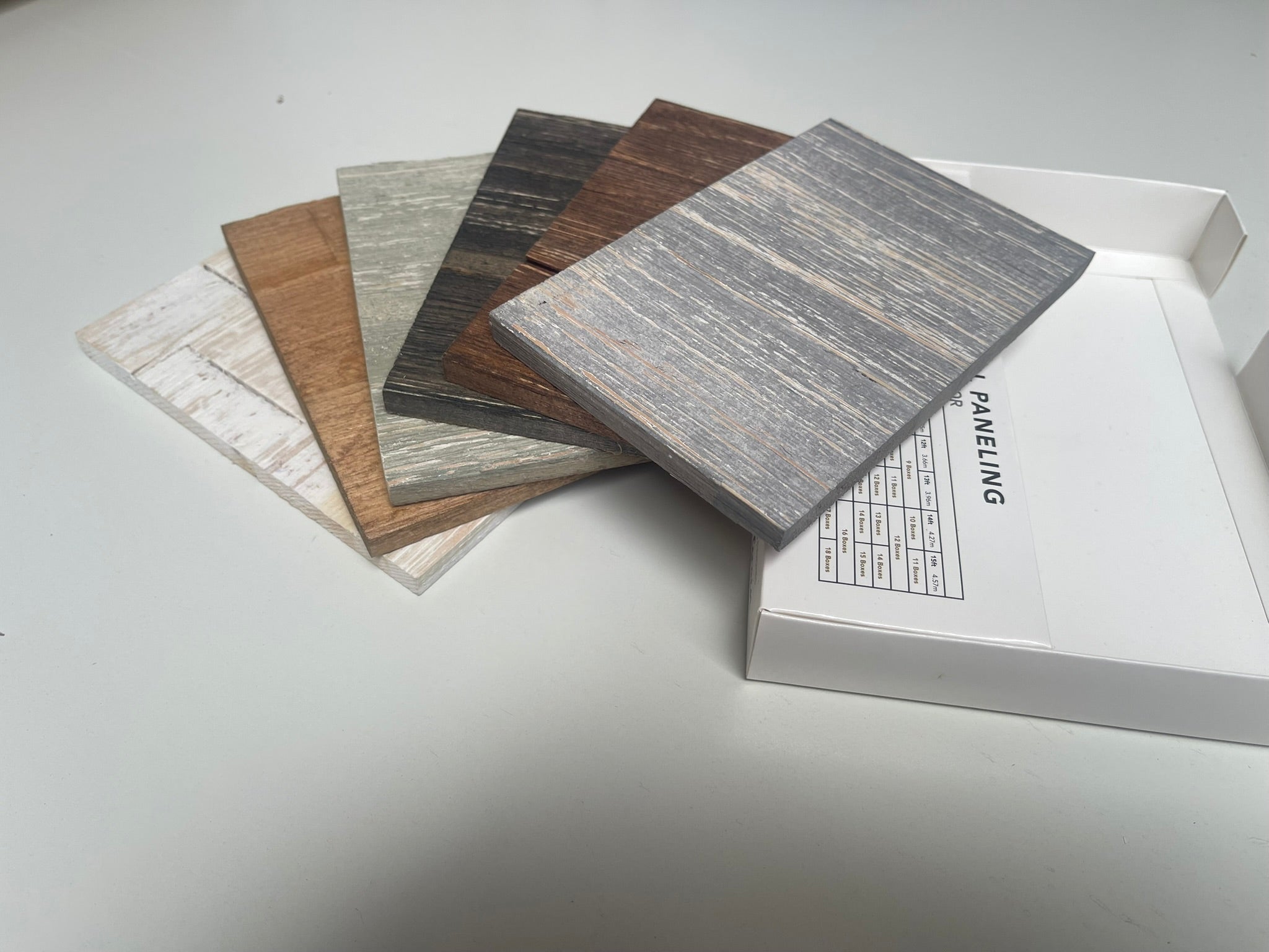 mywoodwall Brushed Grain Sample Box – Wall panels to test &amp; experience